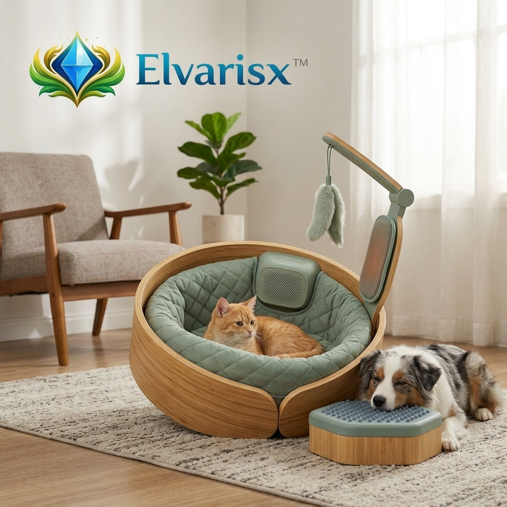 Elvarisx™ Smart Pet Bed with Integrated Play and Rest Zone