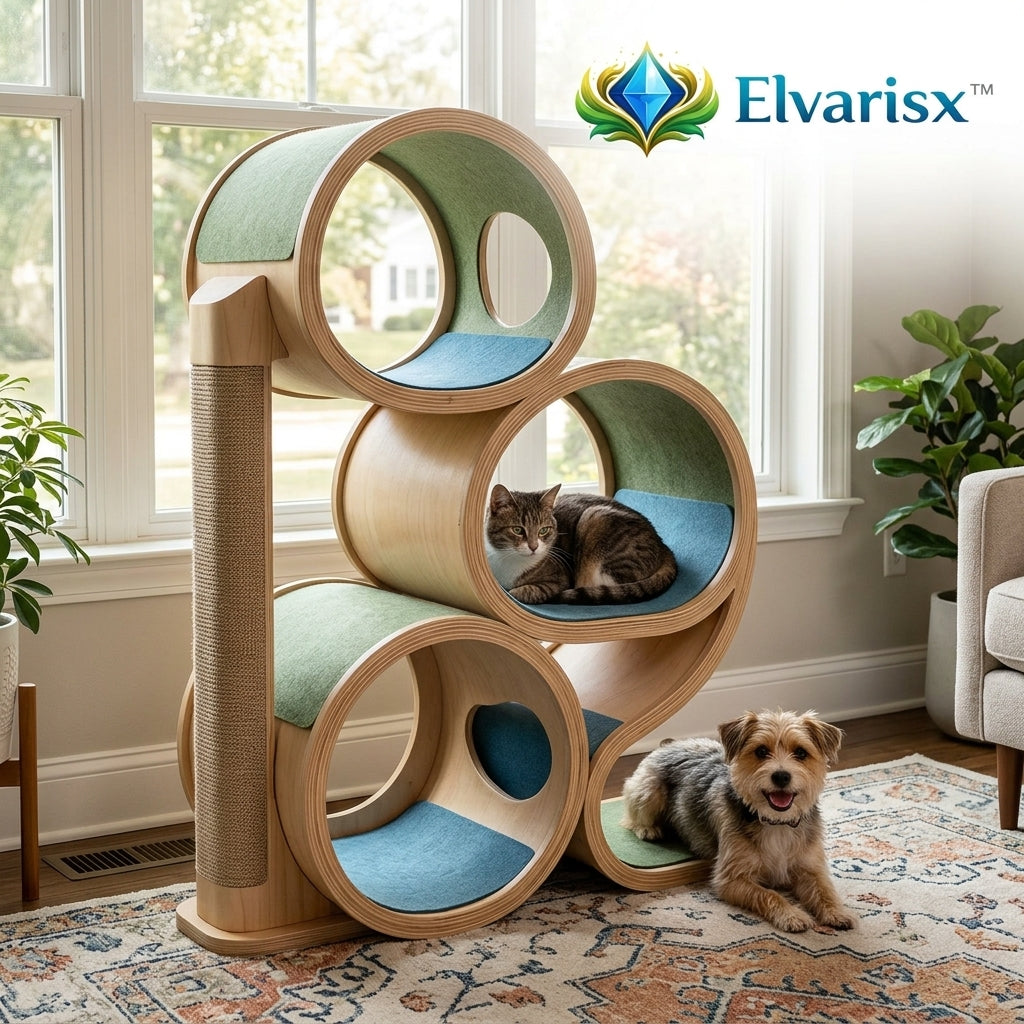 Elvarisx™ Multi-Level Cat & Dog Play Tower