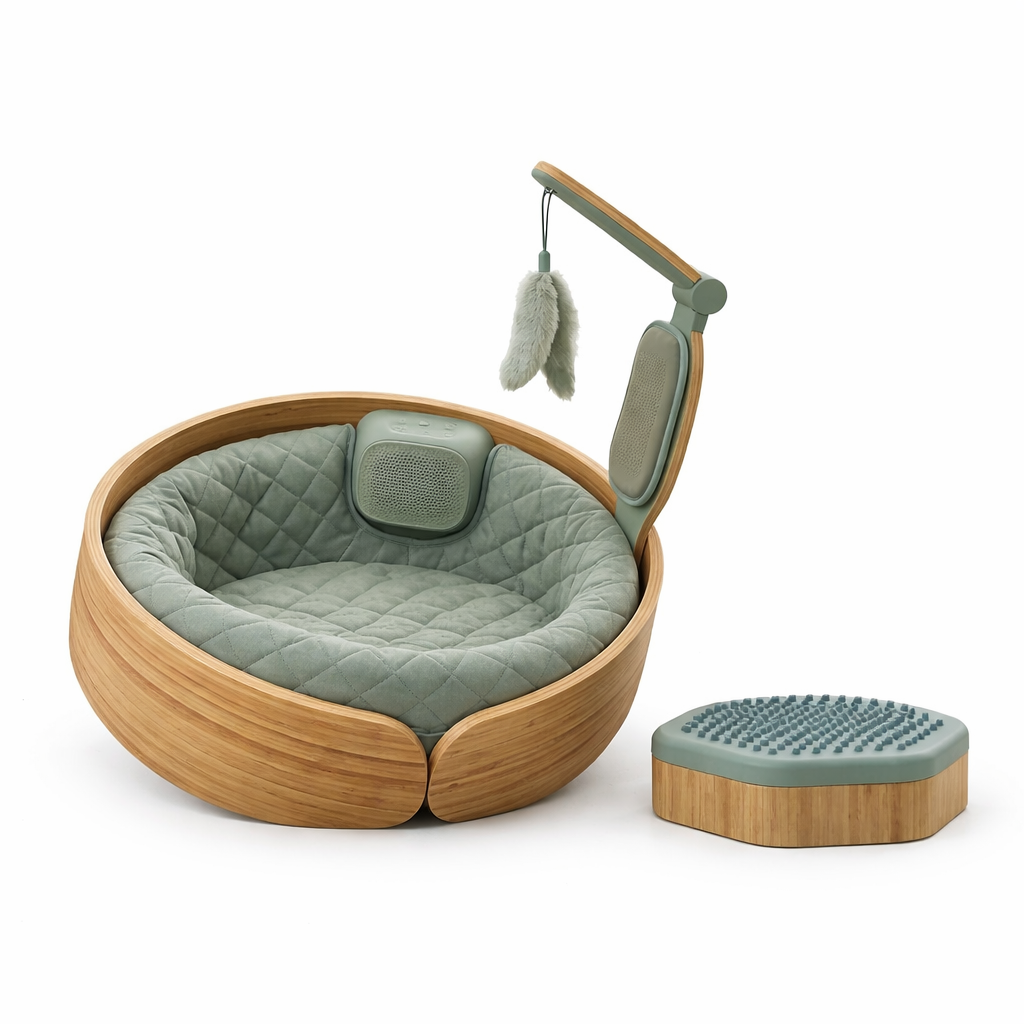 Elvarisx™ Smart Pet Bed with Integrated Play and Rest Zone
