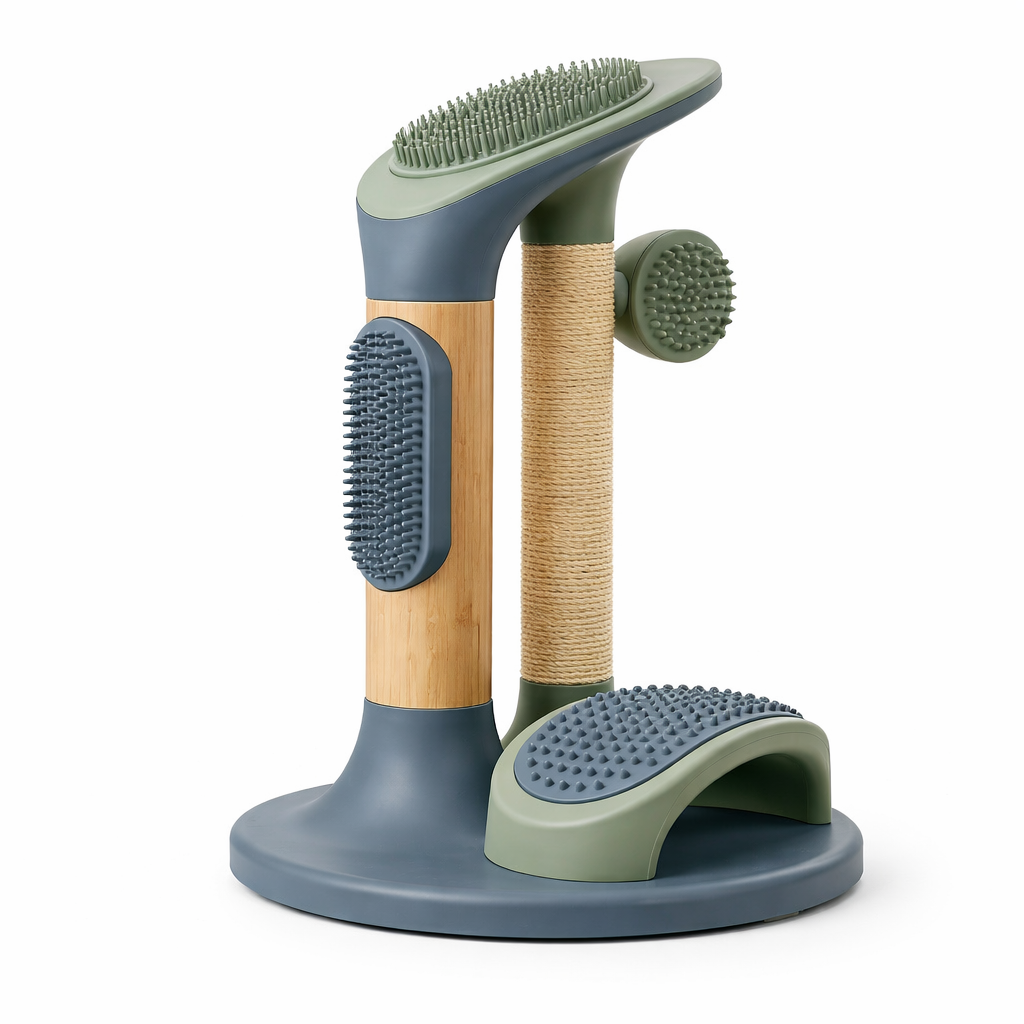 Elvarisx™ Dual-Purpose Scratching Post & Grooming Station