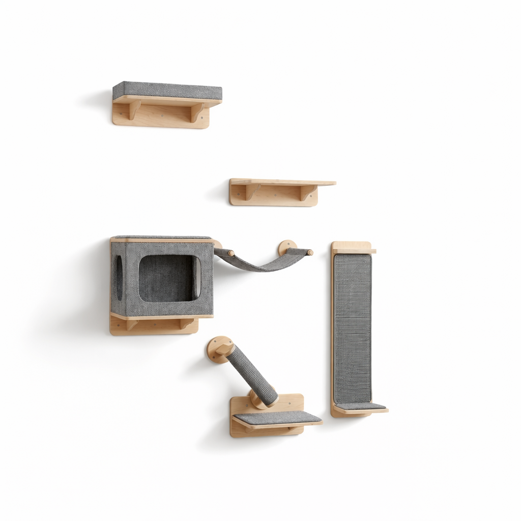 Elvarisx™ Wall-Mounted Cat Climbing & Scratching Set